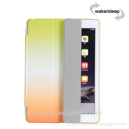 Hot Selling Rainbow Color Folio Leather For Ipad Air 1 2 6 Case